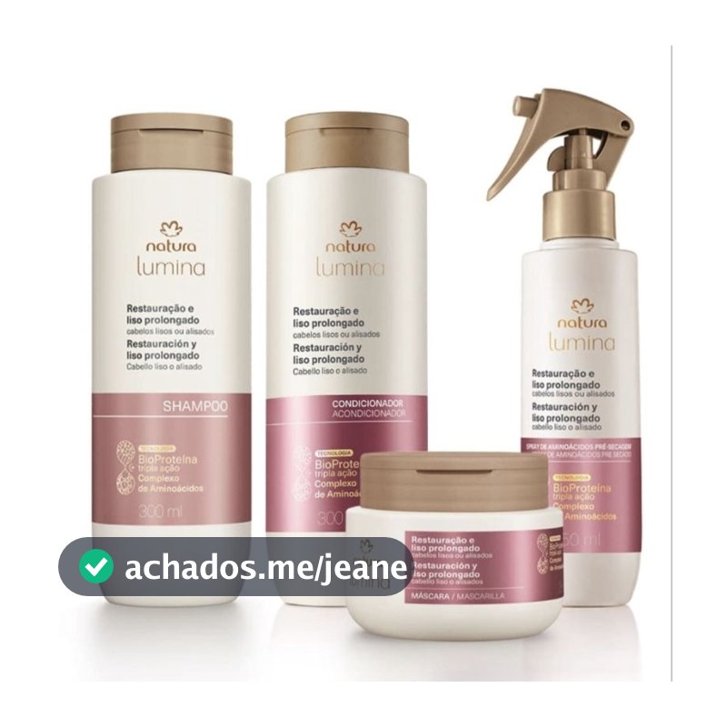 kit Completo Lumina Restauração e Liso Prolongado (4 produtos) Natura