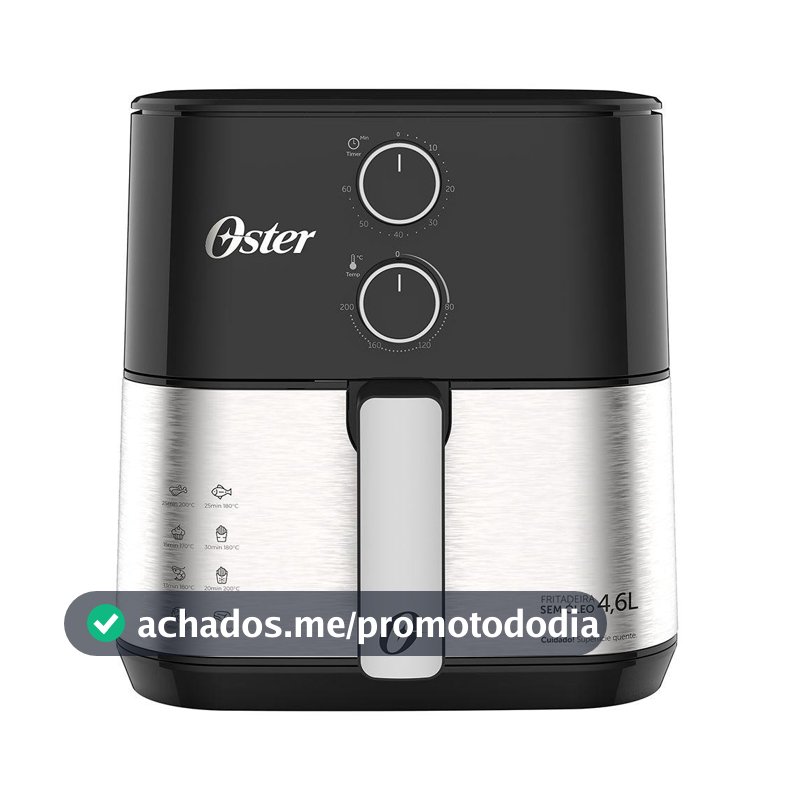 Fritadeira Elétrica Sem Óleo Oster 1500W 4,6 Litros 220V OFRT520