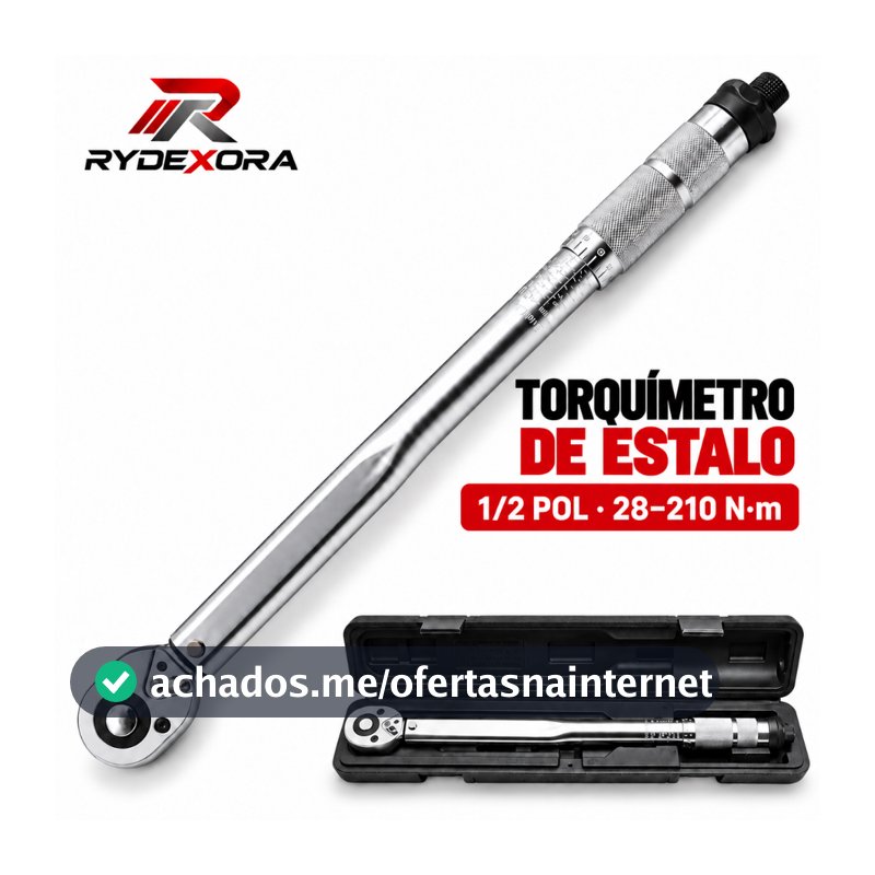 TorquíMetro de Estalo 1/2 Pol 28-210Nm AjustáVel Chave de Torque Para Rodas e ManutençãO Automotiva