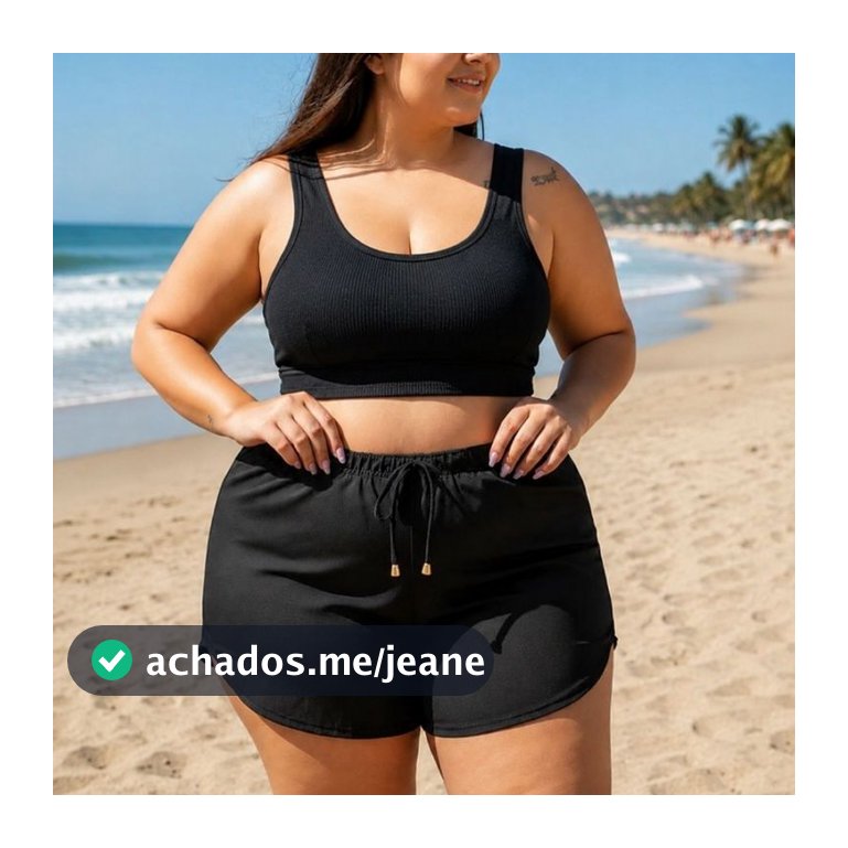 Short Praia Feminino Plus Size Piscina Bermuda Tactel Elastano Soltinha