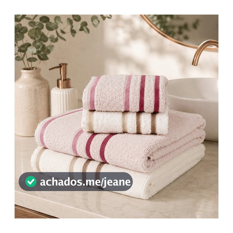 Toalha De Banho Jogo/Kit 4Pçs Banho e Rosto 100% Algodão Gramatura 450g/m2 Alta Absorção Grande Banhão Felpuda SuperLuxo