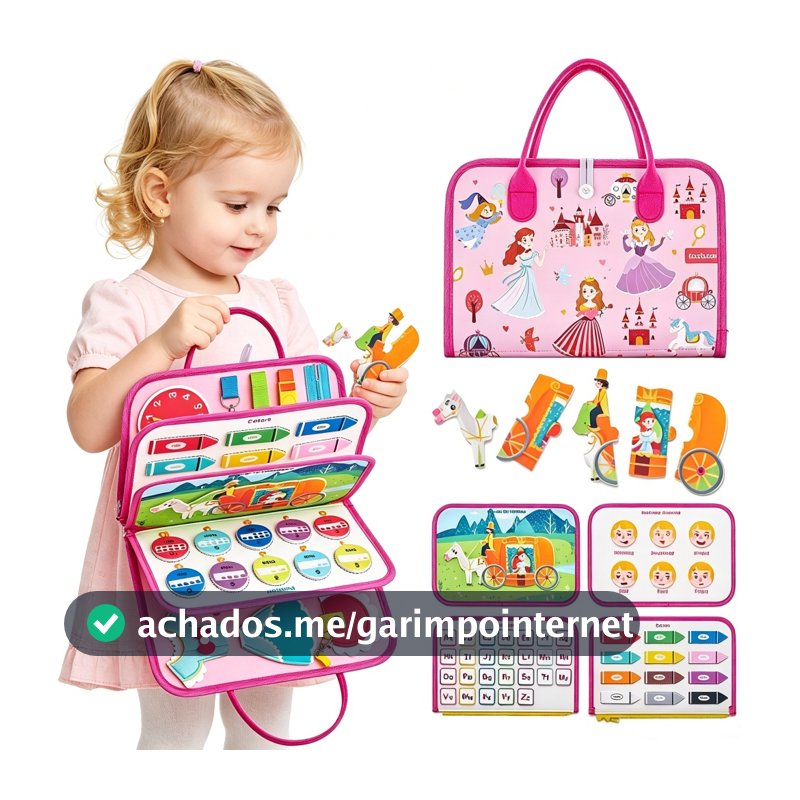 Brinquedo Maleta De Atividades Motora Sensorial Educativo Montessori
