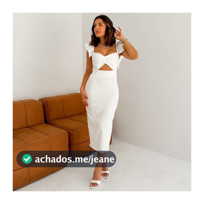 Vestido Midi Decote Coração Alfaiataria Laura com Zíper e Fenda nas costas Moda Feminina