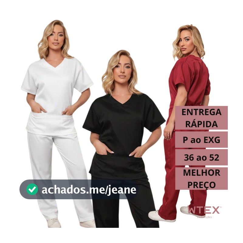 CONJUNTO SCRUB Plus Size GG EXG Oxford Profissional Pijama Hospitalar Cirurgico Feminino Gabardine