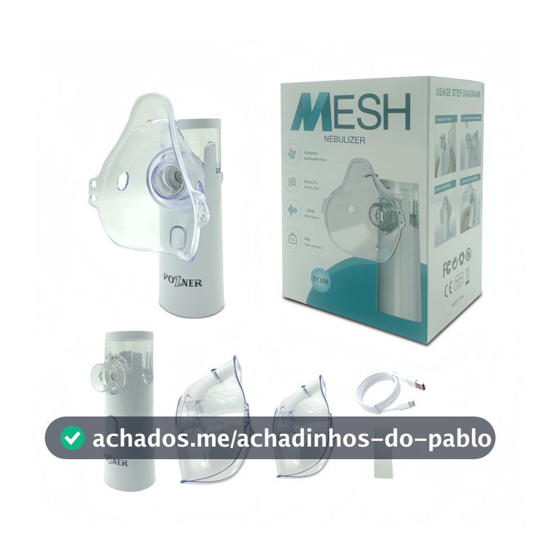 Máquina Nebulizadora Portátil Inalador Nebulizador Adulto Infantil Silencioso