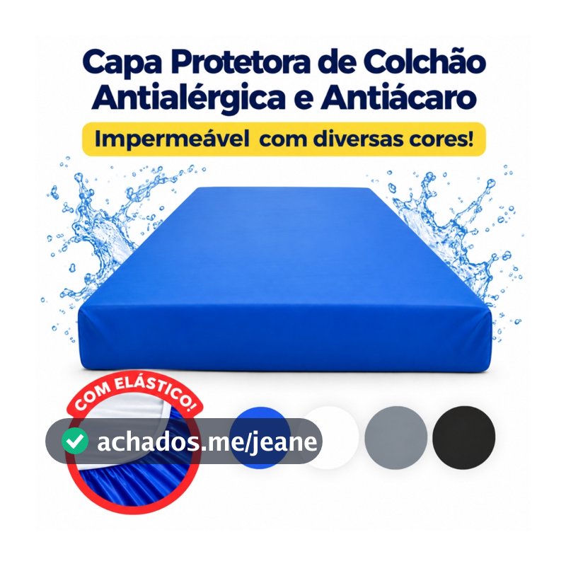 Capa Colchão Solteiro Impermeável Hospitalar Protetor de Colchão Segura Xixi Capa Anti Alérgica