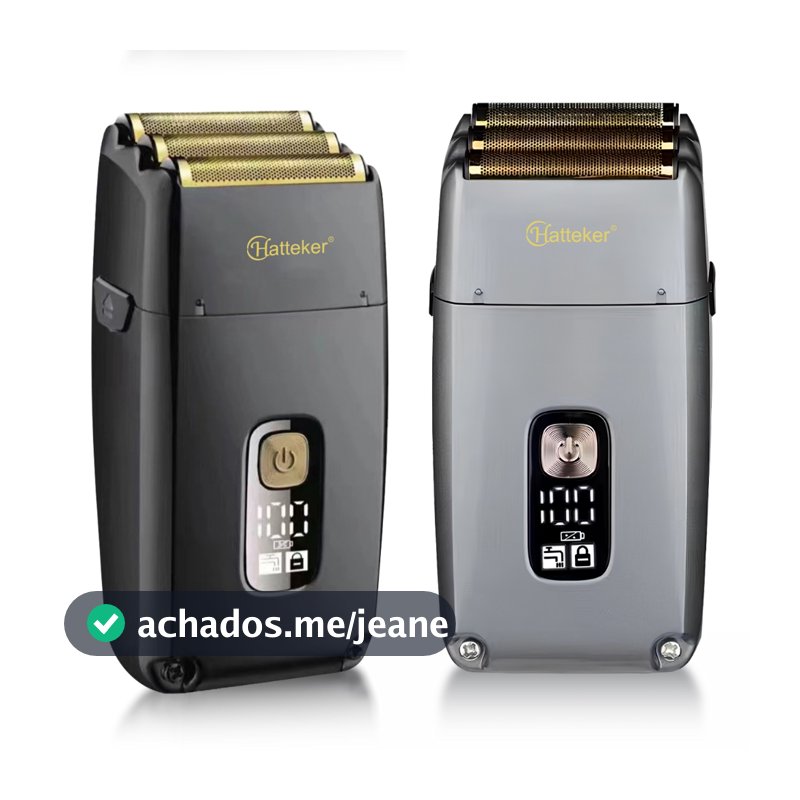 Maquina de Barbear Barbearia Elétrico Sem fio Shaver Tripla Lâminas A Prova Da Agua Hatteker