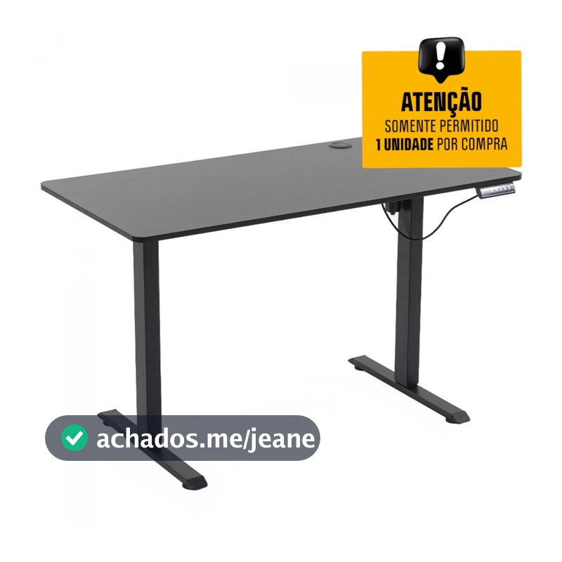Mesa Para Escritório Dr.Office Balance, Altura Ajustável, Preta, DR-TB12060BA