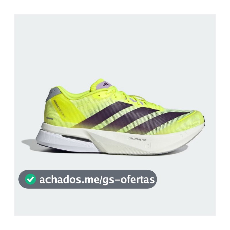 Tênis Adidas Adizero Boston 13 Masculino Verde – Leve, Confortável e Perfeito para Corridas e Competições