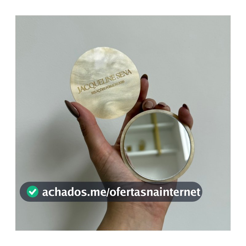 Espelho de bolsa KIT COM 10 formato REDONDO acrilico personalizado brinde empresa cliente beleza