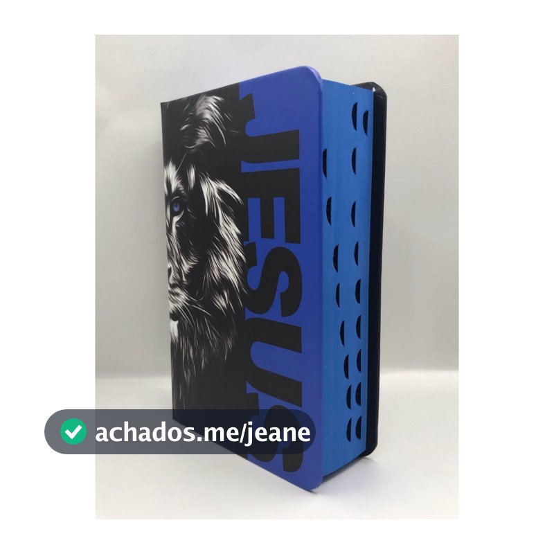 Bíblia Sagrada Tamanho Médio 12,5x19 cm Com Harpa palavras de Jesus em vermelho Jesus Azul