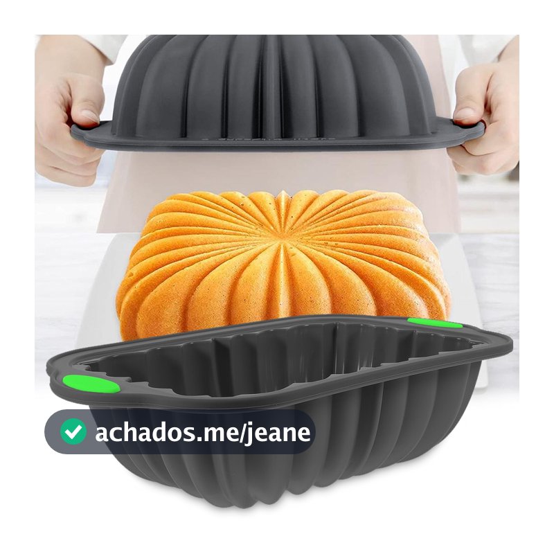 Forma Silicone Assadeira Retangular Bolos Tortas Confeiteiro Air Fryer Forno Resistente Premium Luxo