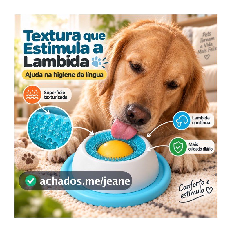 Brinquedo Interativo para Cães e Gatos Comedouro Lento Tapete de Lamber Enriquecimento Pet