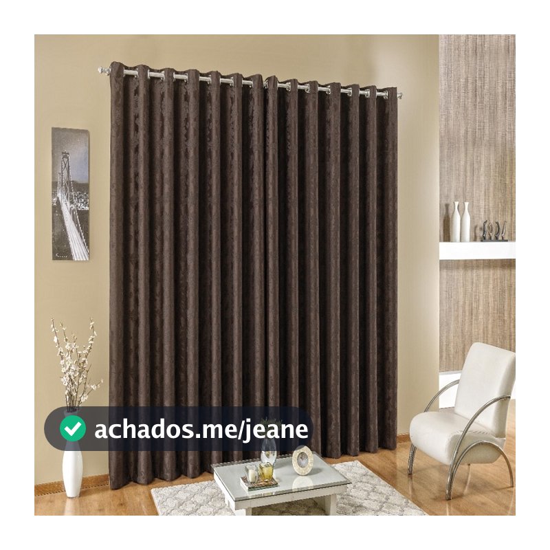 Cortina de Jacquard | 2,70X1,70 | Cores Lindas - MELHOR PREÇO