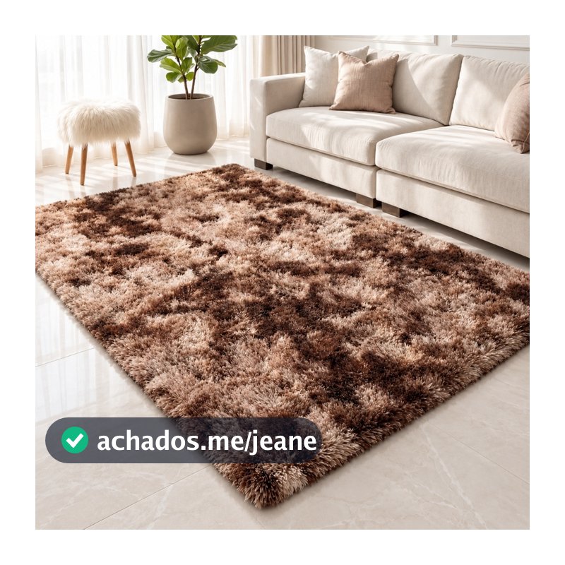 Tapete Sala 1,50 x 1,00 Quarto Peludo Felpudo Cores