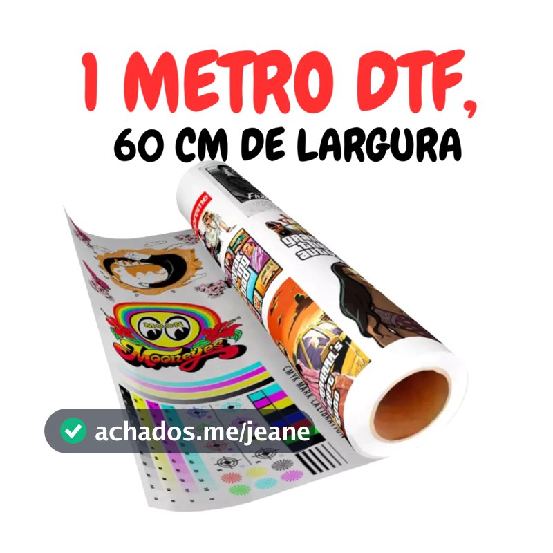 Estampas Impressão Dtf Alta Qualidade Cabeça de Impressao I3200 1 Metro por 58 Cm de Largura