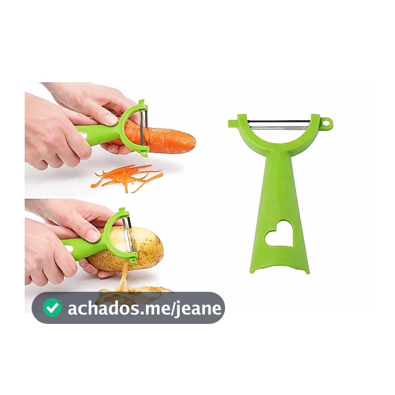 Descascador de Legumes e Frutas Tupperware Verde Geração I Original Cozinha Prática