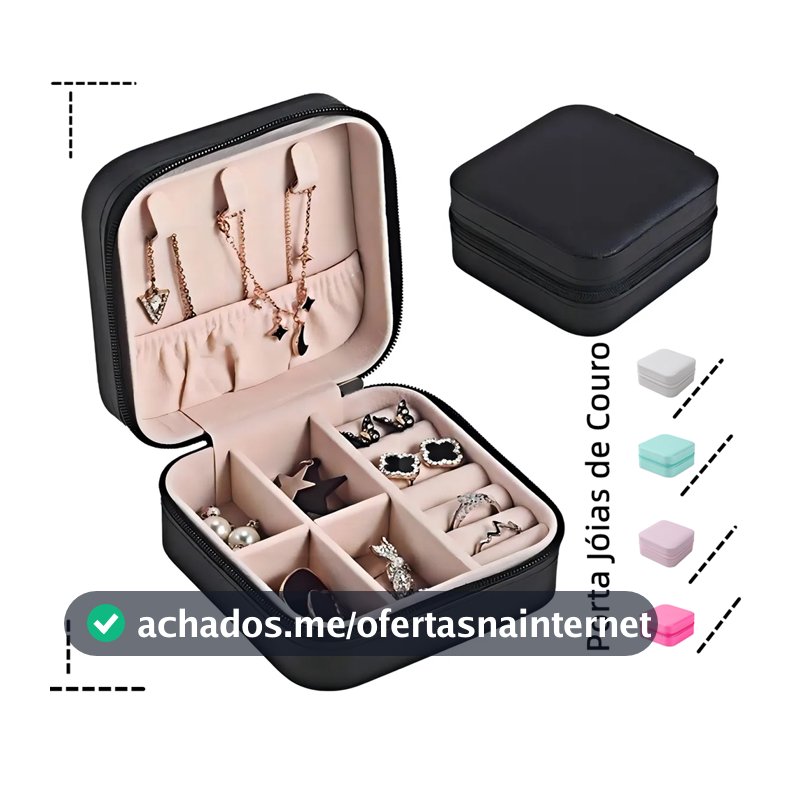 Porta-Jóias Mini Estojo Porta Joia Brincos Anéis De Bolsa para Viagem Bijuterias Organizador Colar Armazenamento Caixa