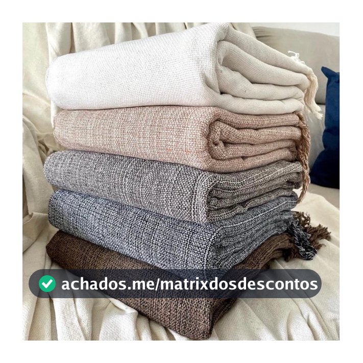 Manta 2,20m x 1,50m Gigante XGG Sofá Cama Decorativa Mesclado Varias Cores