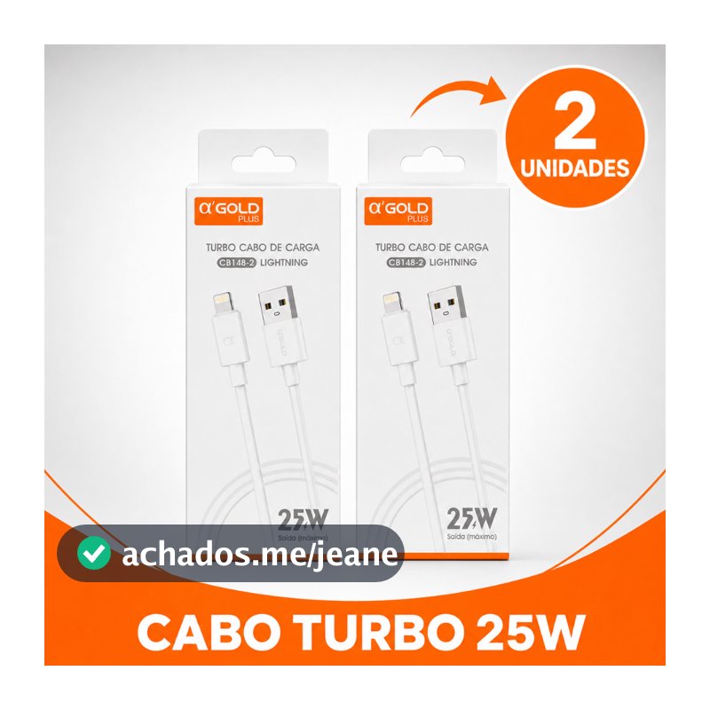 Kit 2 Cabos De IPhone Turbo Lightning Usb 1 Metro