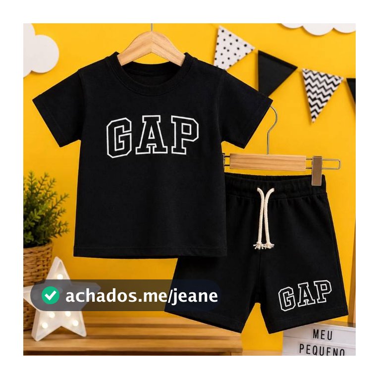 Conjunto Infantil Camiseta Manga Curta com Shorts para Bebe Menino Estiloso