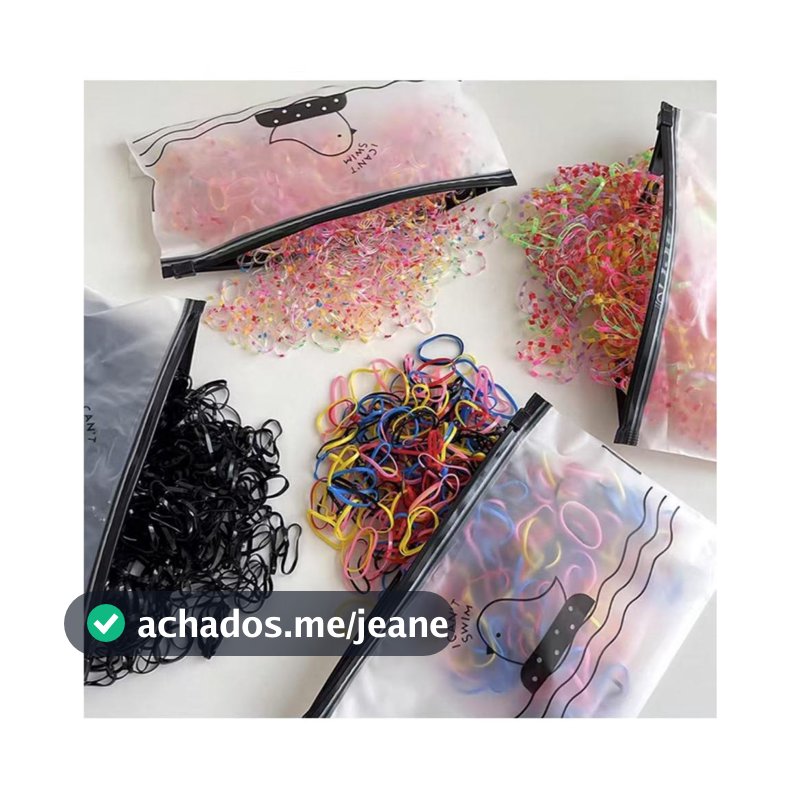 1000/2000 Peças Bolsa Elástico Scrunchies De Cabelo Feminino Descartável Multicolorido Acessórios Infantil Para Crianças