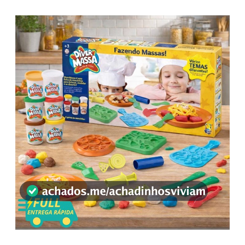 Kit Massinha de Modelar Diver Massa Fazendo Massas Lanchonete Sorveteria Confeitaria Divertoys
