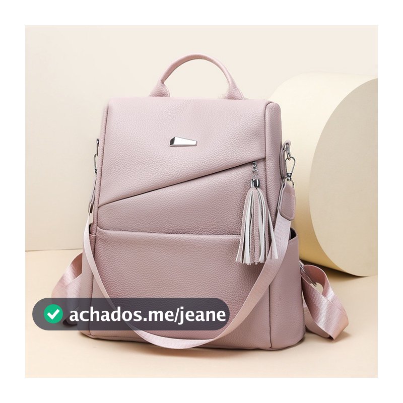 Modelo 2258 Bolsa feminina de PU  à prova d’água e antifurto  ideal para escola trabalho e viagens.