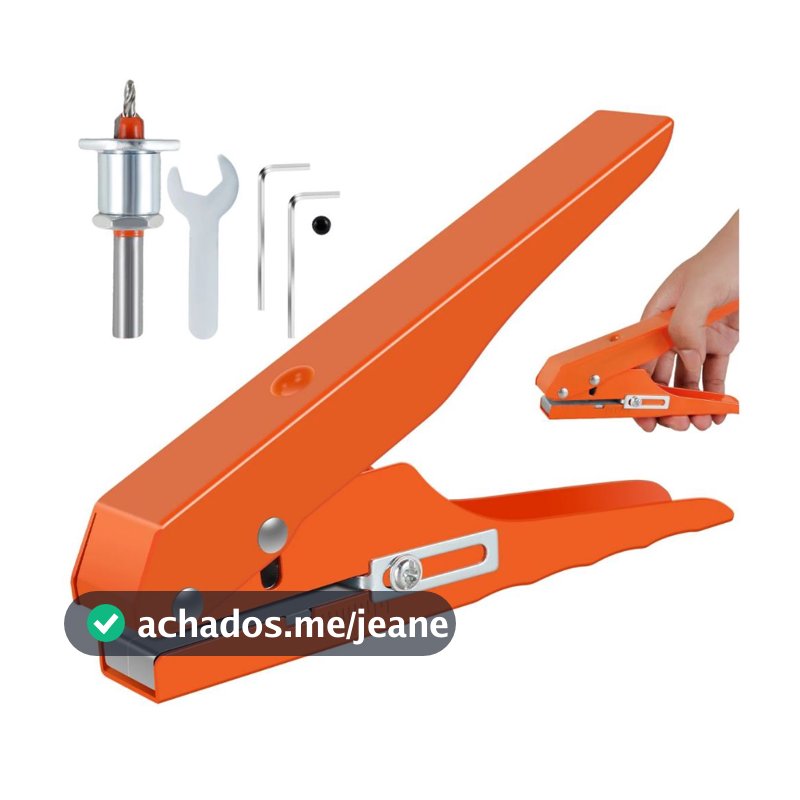 Kit Broca Rebaixo de Parafuso Ajustável 3,0mm e Perfurador de Furo 8mm