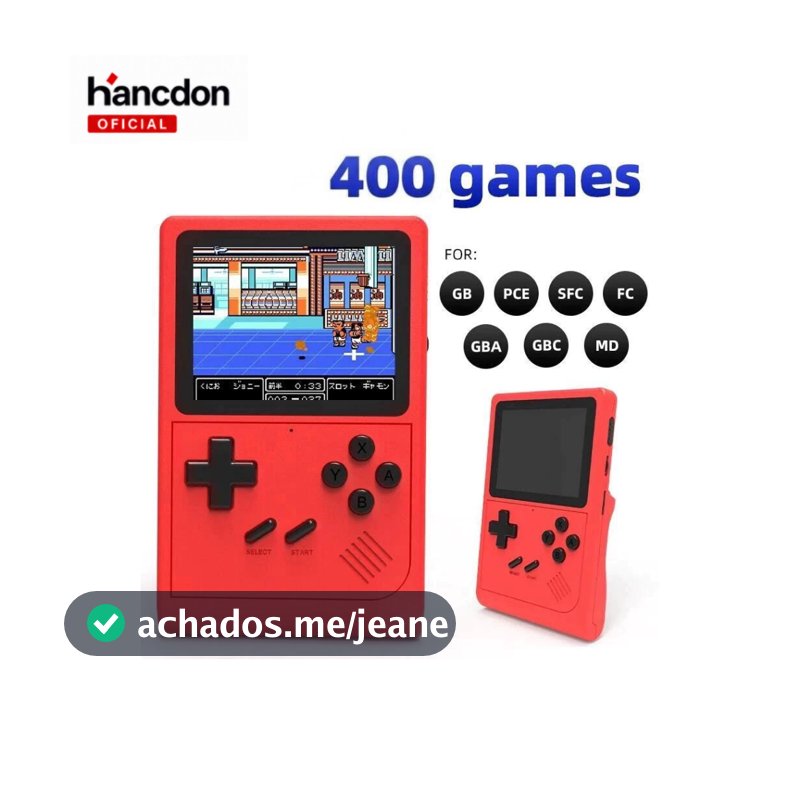 Console de Jogo Portátil YXJ01 Tela Colorida Estilo Retrô – Jogos Clássicos – Branco/Azul/Vermelho/Amarelo/Pret
