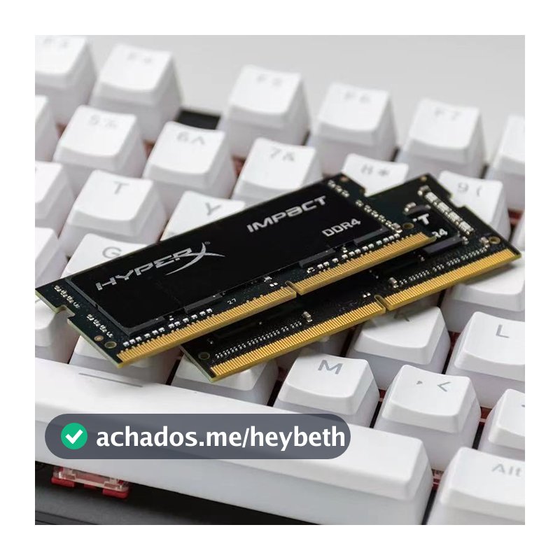 Memória RAM Para Notebook DDR4 8gb 3200Mhz  Kingston Sodimm Preto