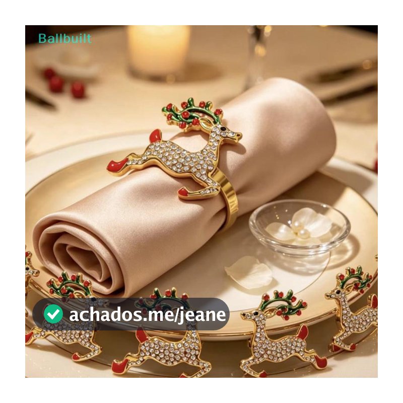 [BLU] Anéis De Guardanapo De Natal Floco De Neve Estilo Árvore Porta-Guardanapos Duráveis Presente Ideal Para Entusiasta