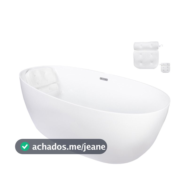 Banheira Imersão Freestanding de Luxo 1,70m Acrílica Banco