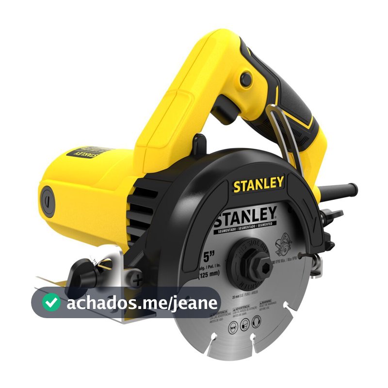 Serra Mármore STANLEY SPT116A 125mm 1350W Com 2 Discos 110V e 220V