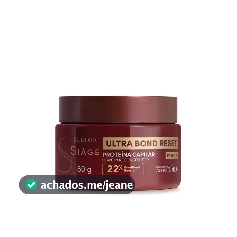 Eudora Siàge Ultra Bond Reset Leave-In Reconstrutor Proteína Capilar 80g
