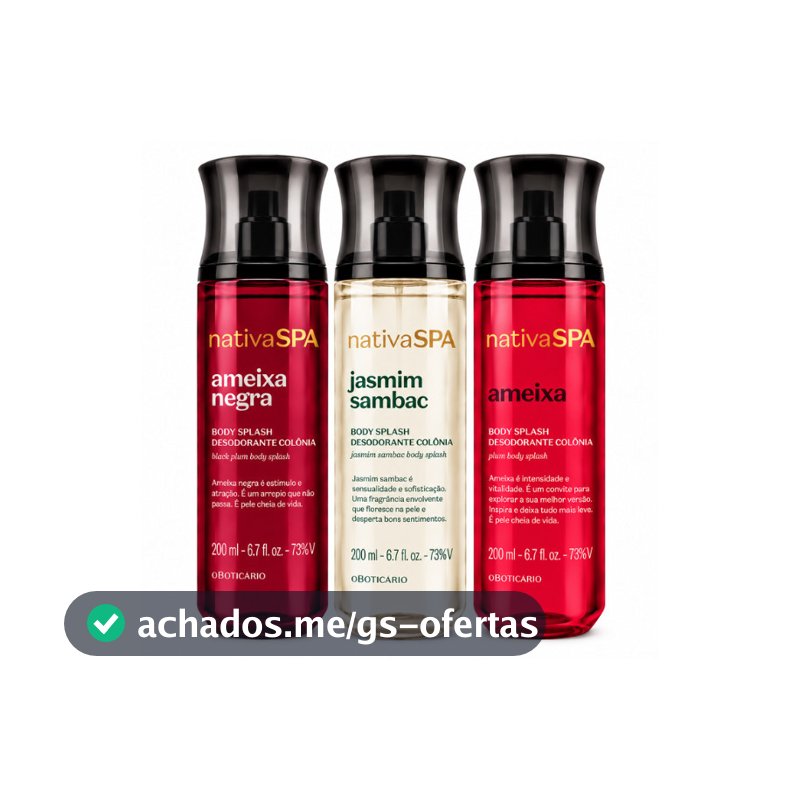 Combo Nativa SPA 600ml – Trio Body Splash para o Dia a Dia