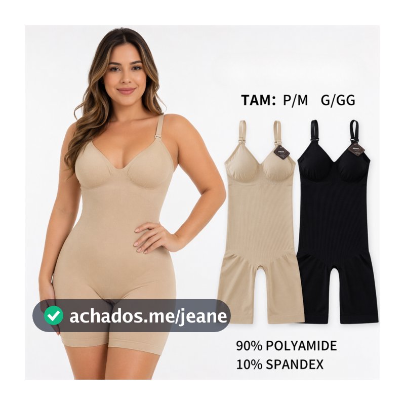 Cinta Macaquinho Modeladora Com Bojo e Com Abertura Higiênica
