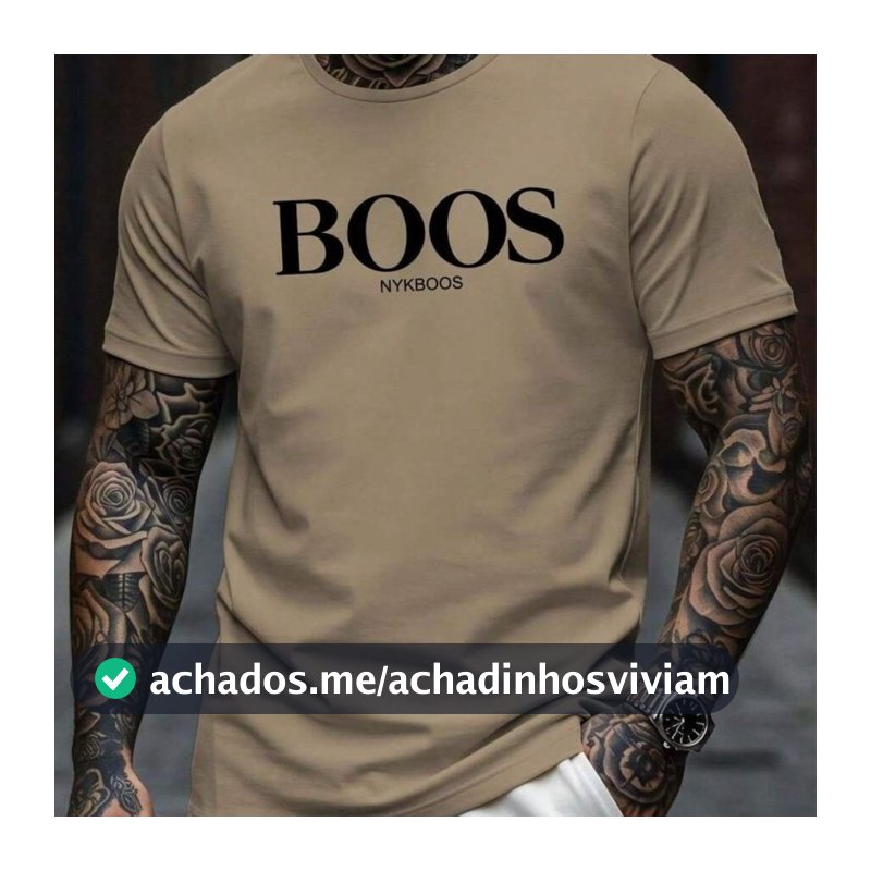 Camiseta Masculina Importada Bo..os Camisa 100% Algodão Moda Verão Gola Reforçada Premium