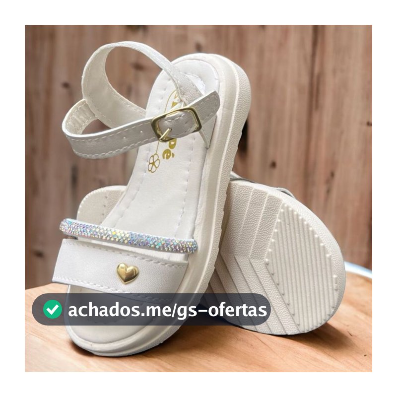 Sandália  Infantil Feminina Brilho Rasteirinha Menina Papete Strass