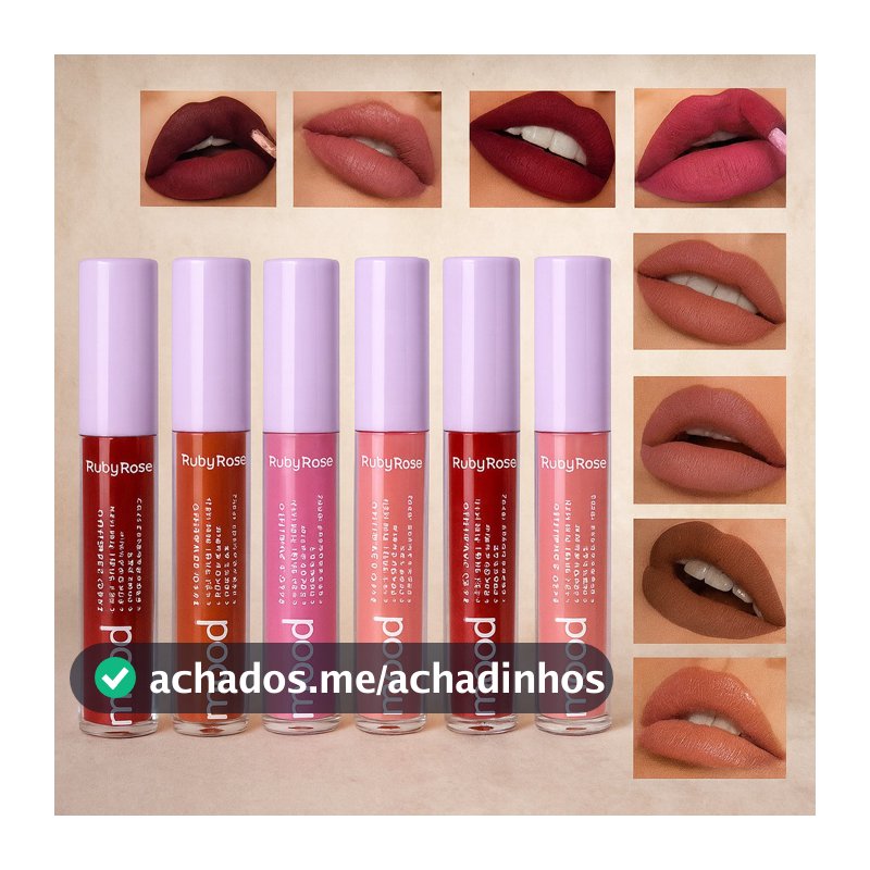 Batom Líquido Mood Vegano 3,2ml - Ruby Rose