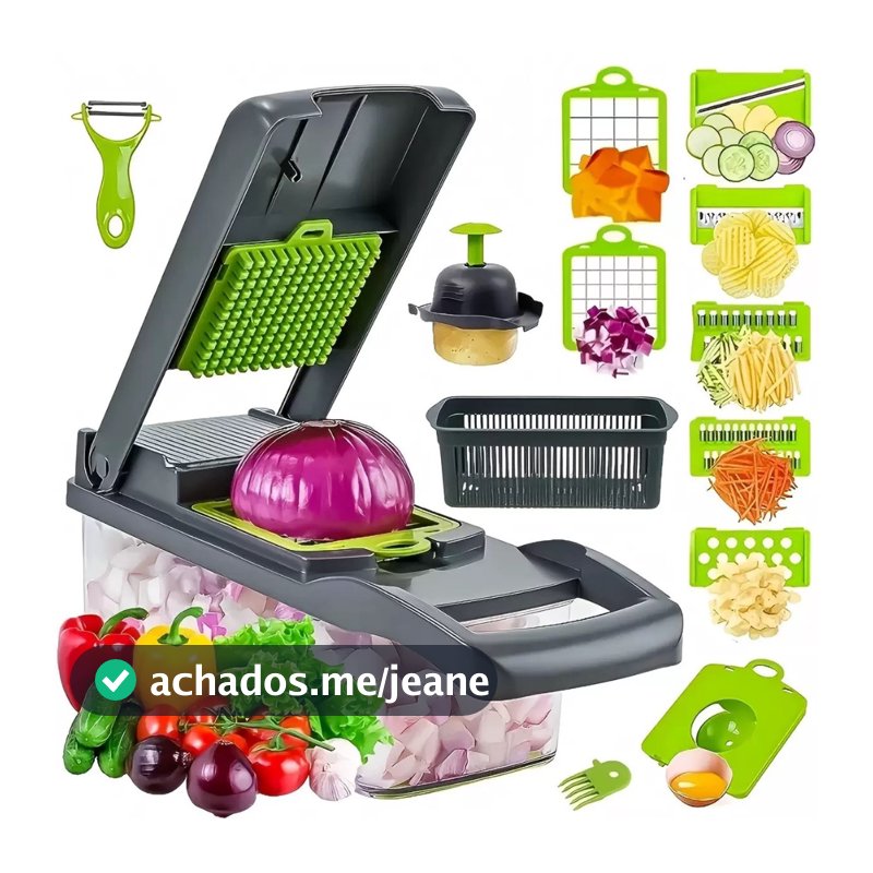 Cortador 16 em 1 de Legumes Multifuncional Fatiador Ralador Mandoline