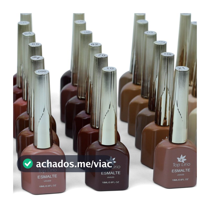 Esmalte em Gel 18ml Tons de Marrom Terroca e Nude Alta Pigmentação Escolha a Cor