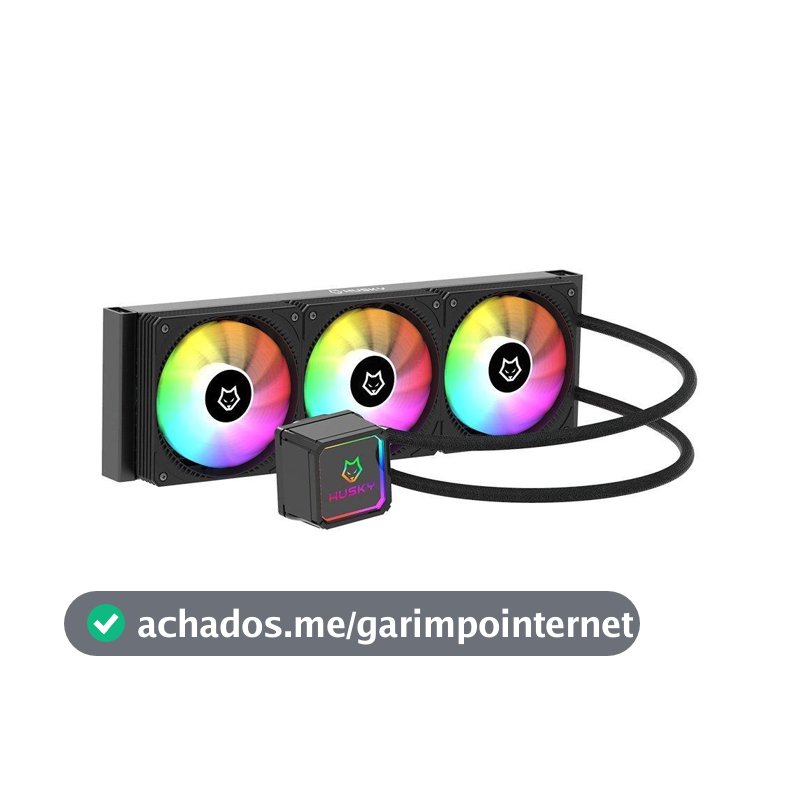Water Cooler Husky Freezy, Iluminação ARGB, 360mm, AMD e Intel, Preto - HWT300PT