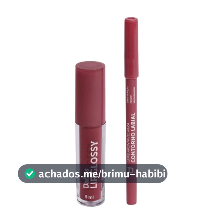 Kit Lápis Contorno Labial + Lip Glossy Dailus Textura Leve