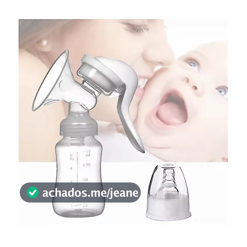 Bomba de tirar leite manual livre BPA acompanha bico de mamadeira Bombinha Tira Leite Materno
