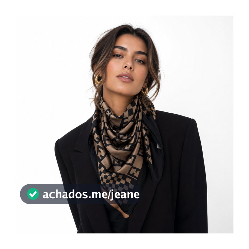 Lenço de Pescoço 90x90cm Feminino Estampado Echarpe Cachecol Fashion para Todas as Estações