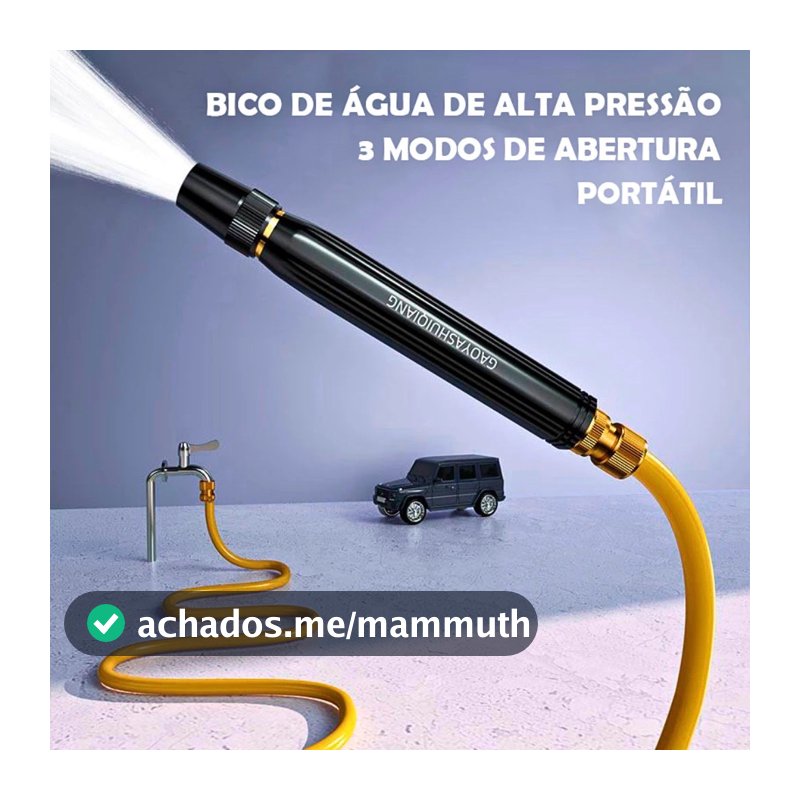 Kit 3 Em 1 Bico Alta Pressão Para Mangueira + Conector Top