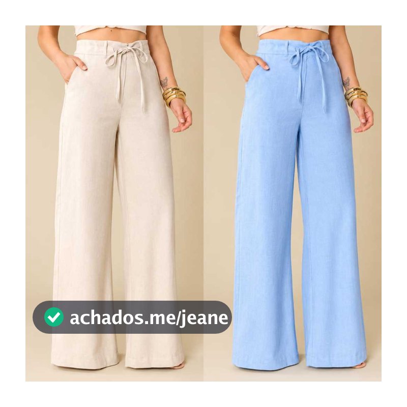 Calça Pantalona Sensorial Marrant Elegante com Amarracion