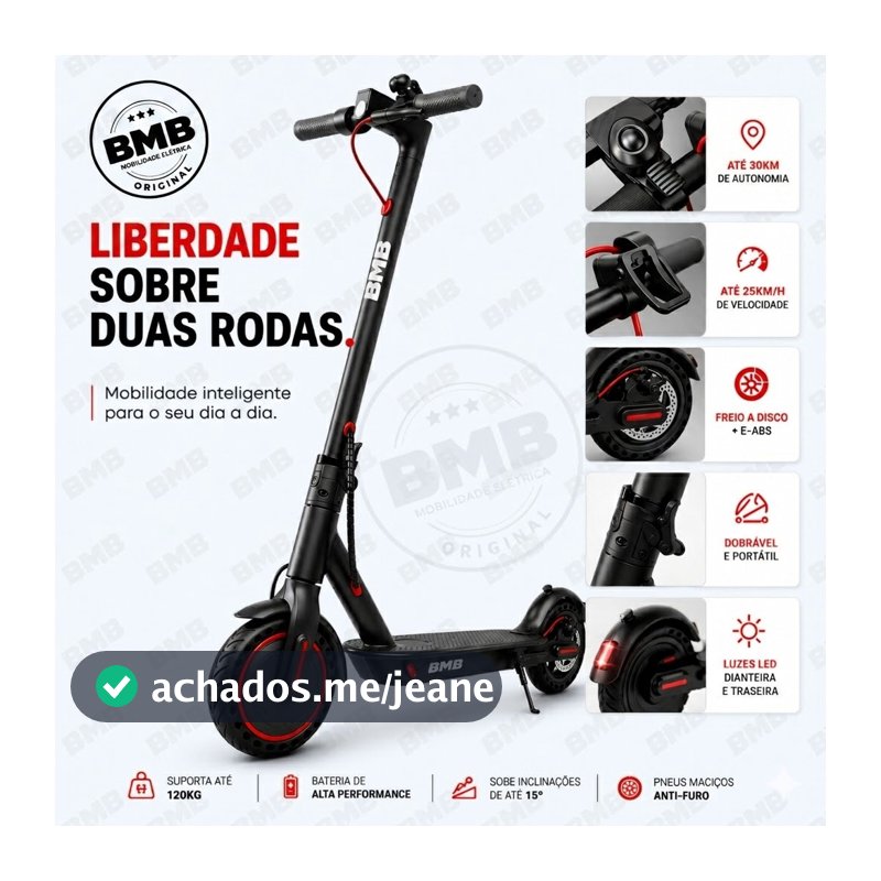 Patinete Elétrico com App GPS Bateria Recarregável Dobrável Super Autonomia para adultos até 150kg