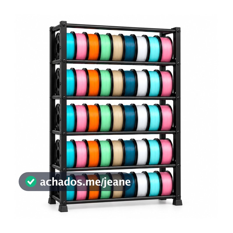 Rack Organizador para 45 Filamentos 3D | Suporte para Carretéis 5 Níveis | PLA PETG ABS | Multfila